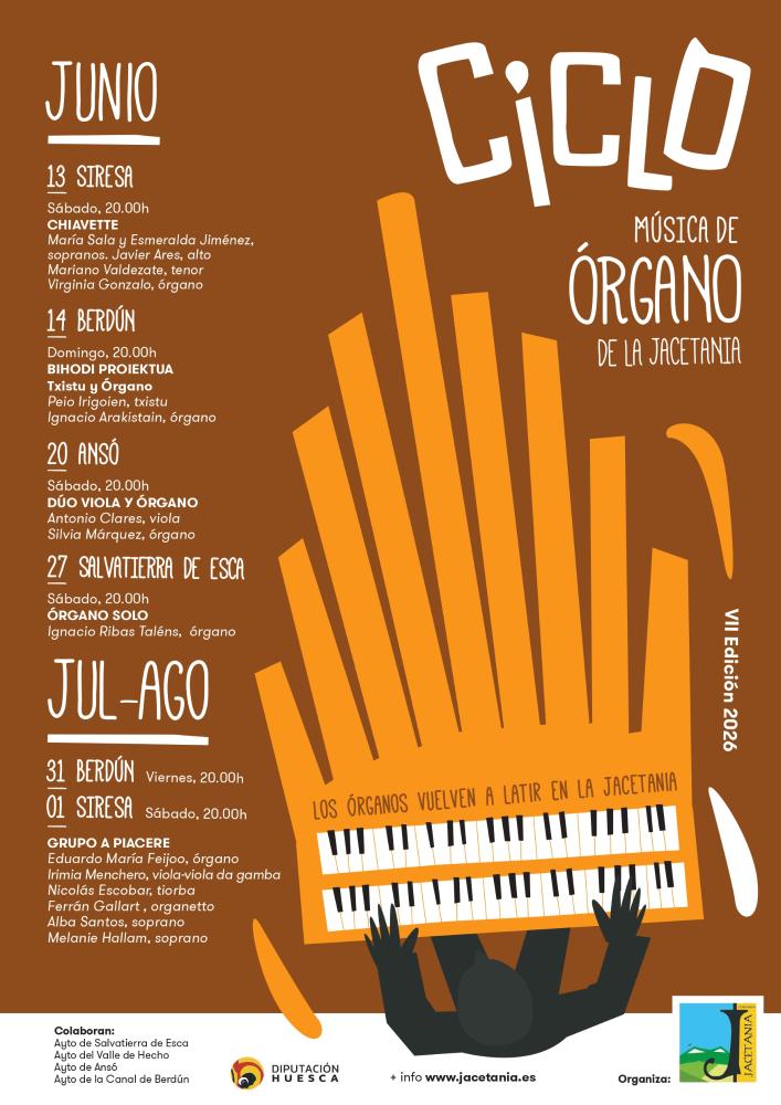 Imagen CICLO DE MÚSICA DE ÓRGANO EN LA JACETANIA: 31 de julio concierto en Berdún